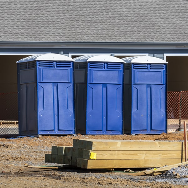 how often are the portable toilets cleaned and serviced during a rental period in Brooks Minnesota